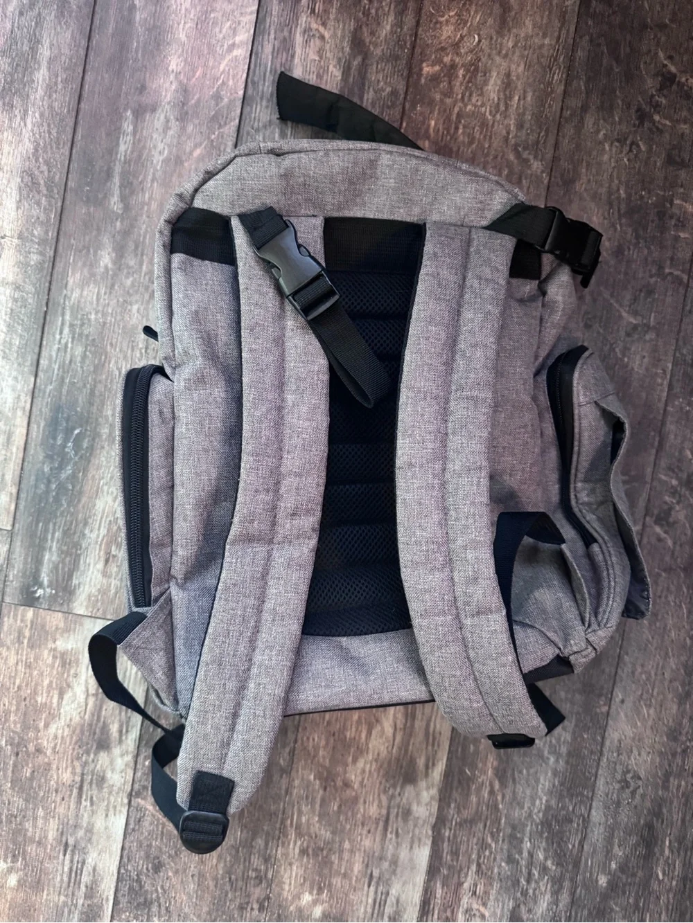 Eddie Bauer Gray and Black Backpack with Multiple Zip Pockets